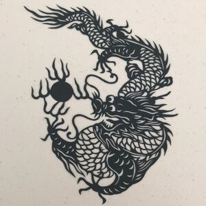 🔥ON SALE🔥Dragon 💖 Handmade PaperCut Silhouette Scherenschn…